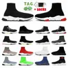 Sapatos casuais de marca de grife Triple Black White 1.0 Red Bege Casual Sports Sports Meias Trainers Mens Women Knit Boots Ankle Booties Speed Trainer Platform Shoe