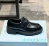 Kvinna designer skor plattform sneaker borstade läder loafer snörning klack skon dam klänning skor kontor avslappnad