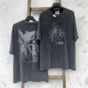 T-shirts pour hommes Saint Michael Cho "abstract Little Angel" High Street Distressed Wash Vintage Short Sleevefvq6