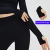 Yoga Outfit Women's Tracksuit Seamless Set Sports Suit for Fitness Long Sleeve Crop Top Gym Clothing Women Workout Sportswear Two Piece 231121