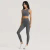 Lu Lu Align Outfits New Lycra Gym Sport Yoga Lemons Mulheres Conjunto Roupas de Treino 2 Peças Correndo Terno de Fitness Sutiã Impacto Cintura Alta Leggings LL