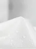 Capa de chuva com capuz impermeável de peça única para adultos – Pancho de manga comprida com cordão branco, reutilizável e conveniente