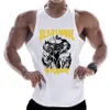 Män s tank tops casual tryckt män kroppsbyggande ärmlös skjorta bomull gym fitness träning kläder stränger singlet male sommar väst 230421