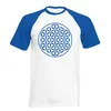 Men's T Shirts Tee Shirt Black Men Sacred Geometry Unique Hop Raglan Short Sleeves O Neck Loose Streetwear Cotton Tops