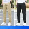 Men's Suits 2023 Straight-fit Casual Long Pants Spring Autumn Business Stretch Cotton Thin Solid Color Korean Trousers Male H32