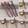 Clipes de cabelo Barrettes Vintage Wood Sticks Women Hairpin Retro Chinese Style