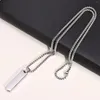 Pendant Necklaces Mens Jewellery Rectangle Necklace Men Classic Alphabet Stainless Steel Link Chain For Jewelry Gift