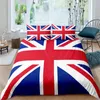 Ensembles de literie Housse de couette Drapeau Ensemble Reine Taille USA Royaume-Uni Canada Imprimer Enfants Adulte Chambre Décor Microfibre 231122