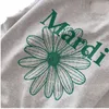 Mardi Yeni Küçük Daisy Baskı Mektubu Yuvarlak Boyun Sweatshirt