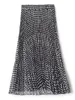 Jupes femmes rhombique à pois imprimé 2023 automne hiver français dames tout-Match taille élastique a-ligne Vintage Jupe ample