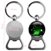 Keychains Suteyi 12 Constellatie Zodiac Sign Glass Cabochon Hanger Bottle Opener Key Keten Sieraden Verjaardagscadeau