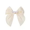 Barrettes à cheveux 32 pc/lot 5 "Fable Bows bandeaux en nylon Plaid cheveux arcs pinces à cheveux enfant filles coton noël Tartan arc épingle à cheveux enfant chapeaux 231121