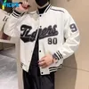 Kurtki damskie Yiciya Kurtka biała baseball unisex wysokiej jakości koreańskie płaszcze modowe kobiety bombowce zimowe stroje dużego rocznika vintage