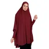 Etniska kläder Full täckning muslimska kvinnor bönklänning niquab lång halsduk Khimar hijab islam stora overheadkläder jilbab ramadan arab mitt