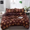 Bedding Set 4Pcs Set Style Bed Sheet Pillowcase Duvet Cover Sets Stripe Aloe Cotton Bed Set Home Bed Textile Products LJ201127268O