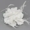 Spille Fiore in tessuto fatto a mano per donna Spilla con piume di perle Moda Wedidng Accessori per gioielli con corpetto per feste