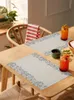 Esteiras de mesa floral simples estilo étnico placemat para jantar utensílios de mesa 4/6 pçs prato de cozinha almofada bancada decoração para casa