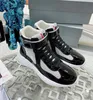 2024 Hot Luxury Designer Men American Cup Shoes High Patent Leather Trainers Black Blue Mesh Lace-up Nylon Nymal Shoe Outdoor Sneakers with Box Size: 38-46