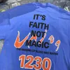 メンズTシャツ特大の半袖Tシャツが高い二重層ビンテージウォーターウォッシュグラフィティプリント230422