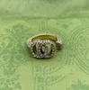 Anelli d'amore dal design classico per donna Anello Vintage Lettera Bague Accessori per gioielli di moda Regali per amanti selezionati