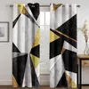 Curtain Black And White 2 Piece Sunshade Window Curtains Modern Fashion For Living Room Bedroom Treatment