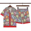Designerka koszula męska guziki nadruku koszulę do kręgli hawaje kwiatowe swobodne tshirty mężczyzn Slim Fit Sukienka z krótkim rękawem Hawaje
