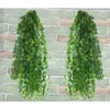 Dekorativa blommor 2.1m 12 st. Wired Ivy Leaves Garland Silk Artificial Vine Greenery For Wedding Home Office Decoratiove Wreaths 2023 Style