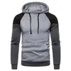 Herren Hoodies Sweatshirts Herren Sweatshirt Langarm Herbst Frühling Casual Top Boy Bluse Trainingsanzüge Outwear Patchwork HoodyMen's