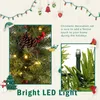 Decorações de Natal Árvore Prelit Artificial 4 Piece Set Garland Grinalda e de 2 3FT Entrada Árvores Xmas com Luzes LED 231121