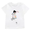 Camisetas de verão Capitão Tsubasa le petit jogador de futebol impressão infantil camisetas meninos meninos camiseta legal tees de desenho animado crianças versáteis tops 230422