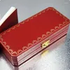 Luxury CT High Quality Red Box For Ballpoint / Roller Ball Pens Case With Warranty Manual