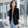 Frauen Anzüge Blazer Frauen Frühling Herbst Anzug Mantel Mode Schlank Samt Lange-ärmeln Jacke Weibliche Casual