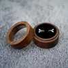 Jewelry Pouches Round Wooden Box Lover Ring Display Engagement Wedding Couples Storage Holder