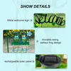 Garden Decorations Outdoor Decor Solar Light Frog Swing Decoration Decorative Stake With Welcome Sign for Patio Landscape 230422