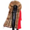 Men's Fur Faux Fur Winter X-Long Gray Natural Real Fox Fur Jacket Coats Men Fashion Real Fur Coat Long Parkas Winter Black Parka Removable 231122