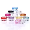 Forme carrée en plastique 3g 5g Mini pots cosmétiques de voyage rechargeables crème de maquillage fard à paupières baume à lèvres Nail Art échantillon conteneur de stockage Bottl Vqfo