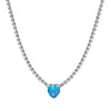 Цепочки, южнокорейское ожерелье Dongdaemun Super Flash Claw, женский кулон Ins Blue Love, цепочка со звеньями на ключицу