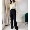 Blusas de mujer Camisa de botones de manga larga de negocios de lujo Mujeres Oficina Señoras Tops elegantes Moda coreana Blusa de color sólido