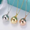 collana con pendente di design a sfera rotonda di marca di lusso femminile S925 placcato argento in oro 18 carati coppia croce girocollo collana di amore collo regalo gioielli festa