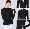 Abbigliamento da yoga Allinea giacca da yoga da donna Definisci allenamento Cappotto sportivo Giacca da fitness Sport Abbigliamento sportivo ad asciugatura rapida Top Felpa con cerniera solida Abbigliamento sportivo