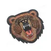 DIY Dikiş Aksesuarlar Kavramları Tiger Wolf Bear Nakış Giyim Velcro Yamalar Demir Üzerinde veya Dikişli Ceket Hayvan Karikatür Sticker Rozet Giysisi