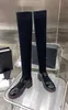 NOUVEAU LUXEUR DESIGNERNEW Luxury Tricoted Ankle Boots Woman Luxury Design Round Toe Hley HEEL HEET HIGH PUNK BOOTS BOOTS Fashion épaississez les bottes Chelsea Channel