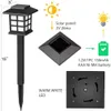 Trädgårdsdekorationer 2 6 8st LED Solar Pathway Lights Waterproof Outdoor Lamp för Garden Landscape Yard Patio Drive Walkway Lighting 231122