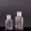 Garrafa plástica vazia do animal de estimação de 30ml 60ml com tampa da aleta garrafa quadrada transparente para o gel desinfetante descartável da mão do líquido da composição Bpojt