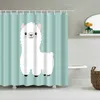 Cortinas de chuveiro Corte de banho de padrão de alpaca