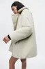 Пальто с лацканами для женщин 2023, зимняя женская свободная толстая теплая куртка, пальто, женская повседневная шикарная новая верхняя одежда с длинными рукавами