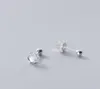 Pierre précieuse minimaliste 925 clous en argent Sterling pierre de lune élégante petite boucle d'oreille cabochon boucles d'oreilles argent