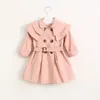 Coat ZHIO Clothing Girl Spring And Autumn Cotton Cardigan Girls Windbreaker Lapel Belt Korean Version Baby Clothes