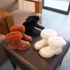 Boots Solid Color British Style Girls Casual Plush Winter Soft Baby Short Childrens Shoes Direct 231122