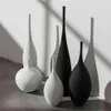 Vase en céramique noir et blanc, Design créatif Simple, décoration artistique faite à la main, modèle de salon, décoration de maison, 211315H